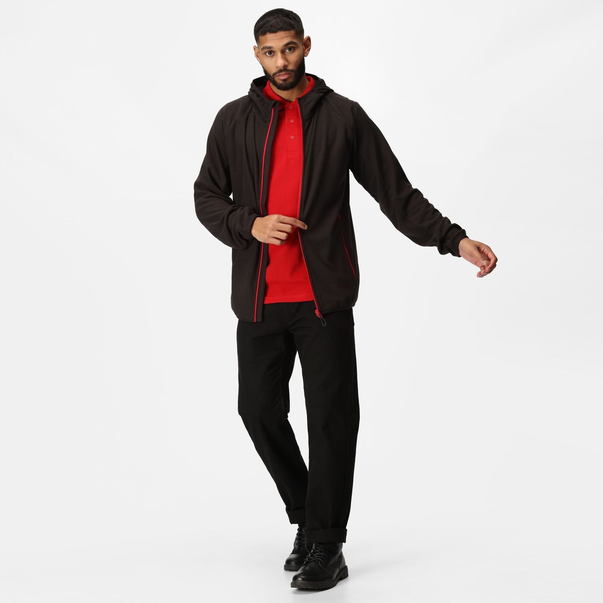 Regatta Navigate Full Zip Mens Fleece | Lightweight | Hooded | Stretch | 7 Colours | S-3XL - Fleece - Logo Free Clothing