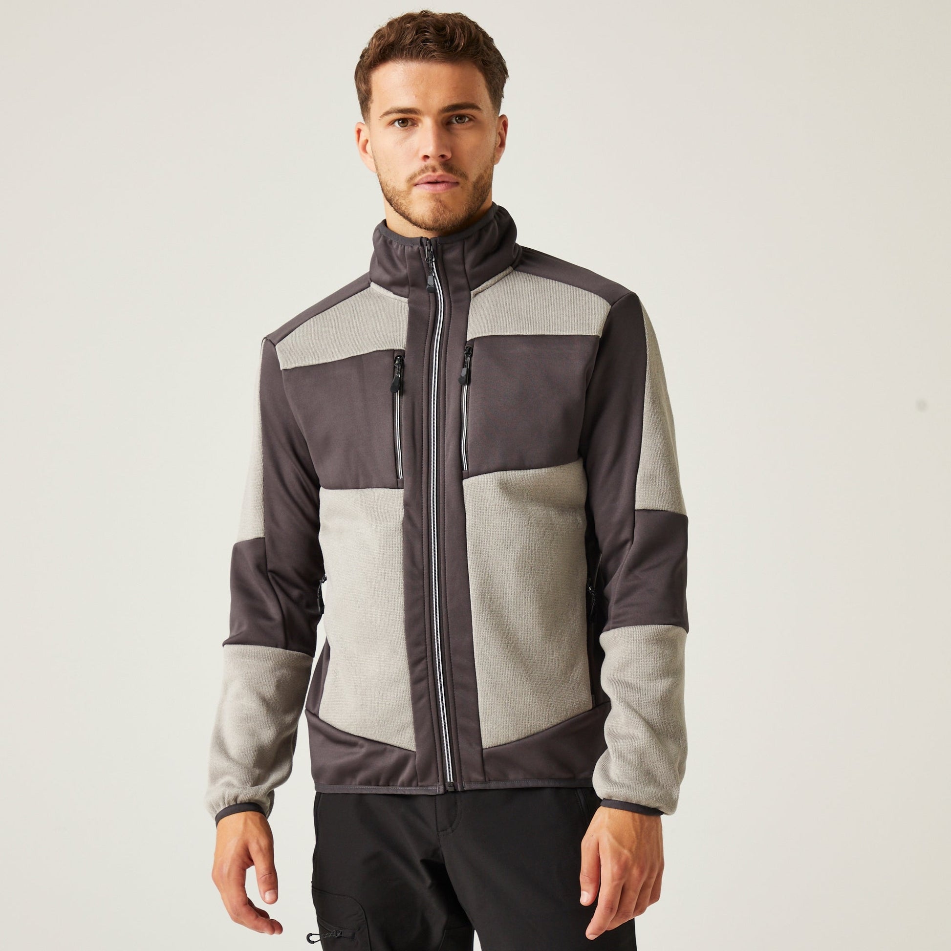 Regatta E-Volve Mens Knit Stretch Midlayer Fleece | Full Zip | Stretch | 4 Colours | XS-3XL - Fleece - Logo Free Clothing