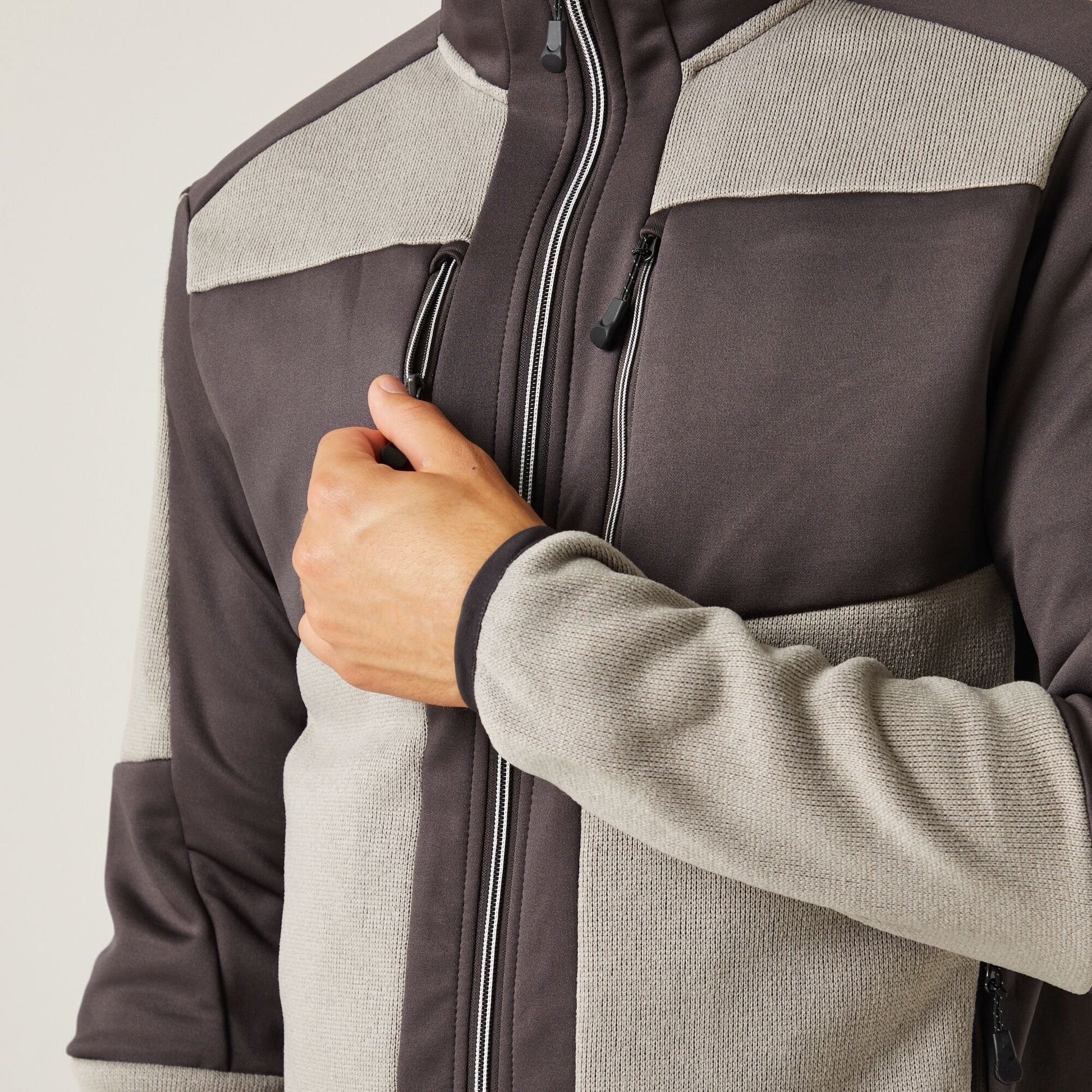 Regatta E-Volve Mens Knit Stretch Midlayer Fleece | Full Zip | Stretch | 4 Colours | XS-3XL - Fleece - Logo Free Clothing