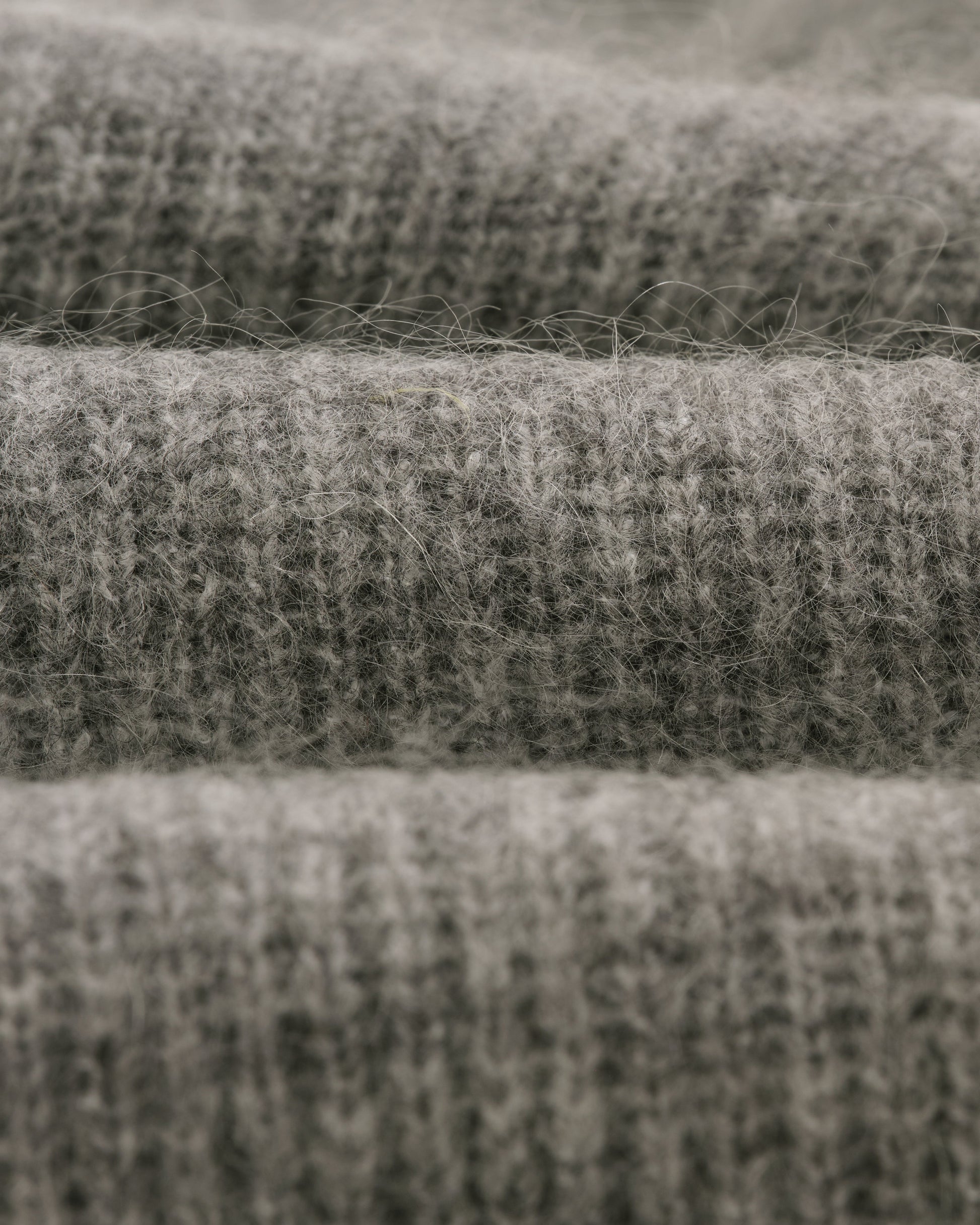 wax london men's Alban - Grey Marl Mohair Blend Cardigan