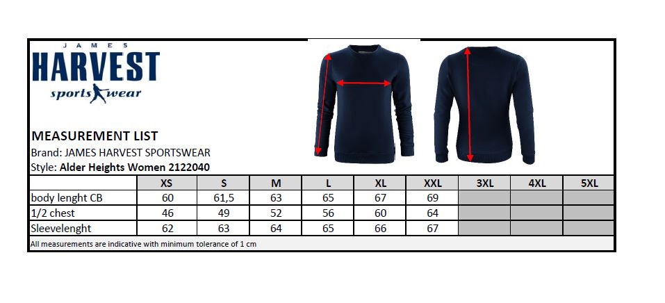 James Harvest Alder Ladies Crewneck Sweatshirt | Organic Cotton Blend | 4 Colours | XS-2XL - Sweatshirt - Logo Free Clothing