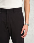 wax london men's Alp - Black Seersucker Trousers
