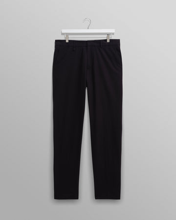 wax london men's Alp - Black Seersucker Trousers