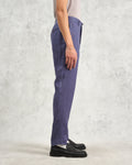 wax london men's Alp - Mid-Blue Linen Trousers