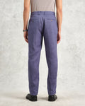 wax london men's Alp - Mid-Blue Linen Trousers