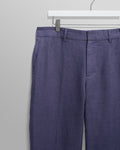 wax london men's Alp - Mid-Blue Linen Trousers