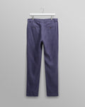 wax london men's Alp - Mid-Blue Linen Trousers