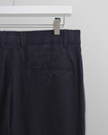 wax london men's Alp - Midnight Navy Linen Trousers