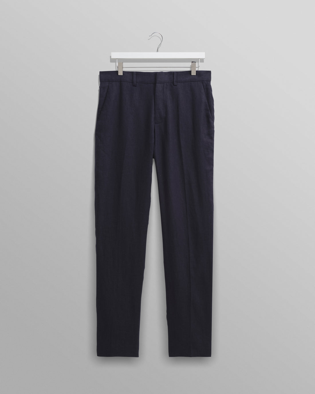 wax london men's Alp - Midnight Navy Linen Trousers