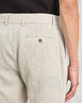 wax london men's Alp - Natural Linen Trousers