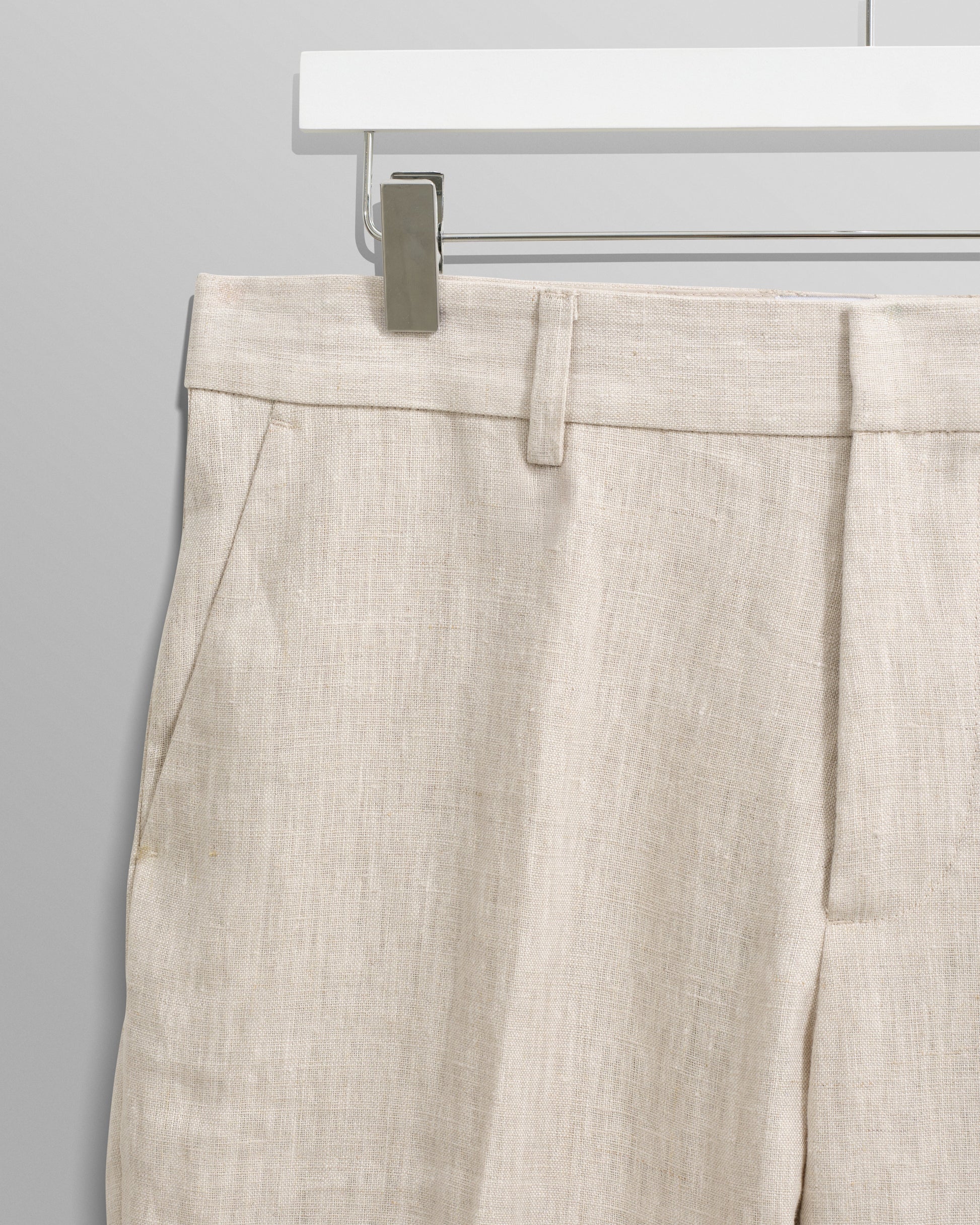 wax london men's Alp - Natural Linen Trousers