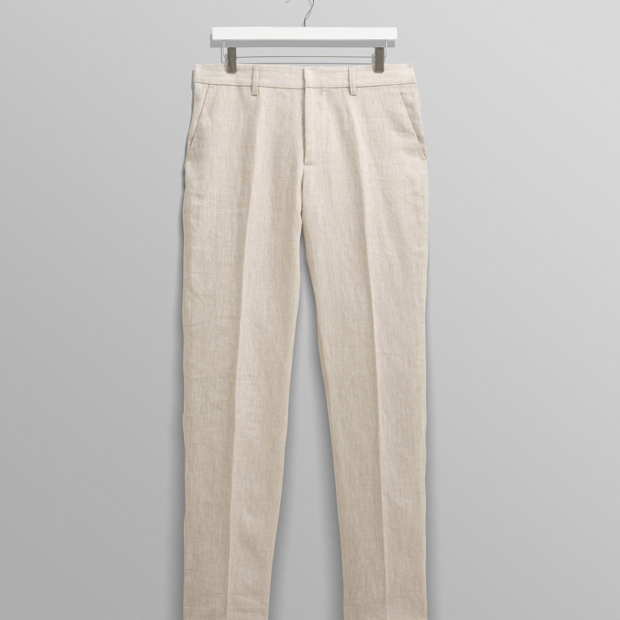 wax london men's Alp - Natural Linen Trousers