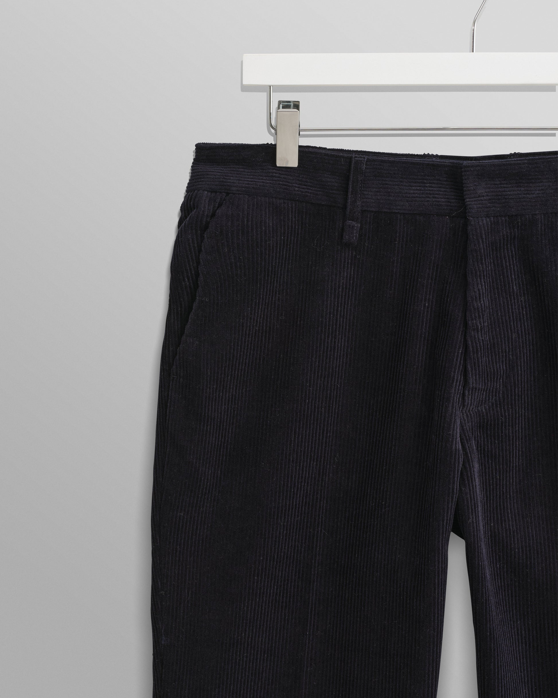 wax london men's Alp - Navy Corduroy Trousers