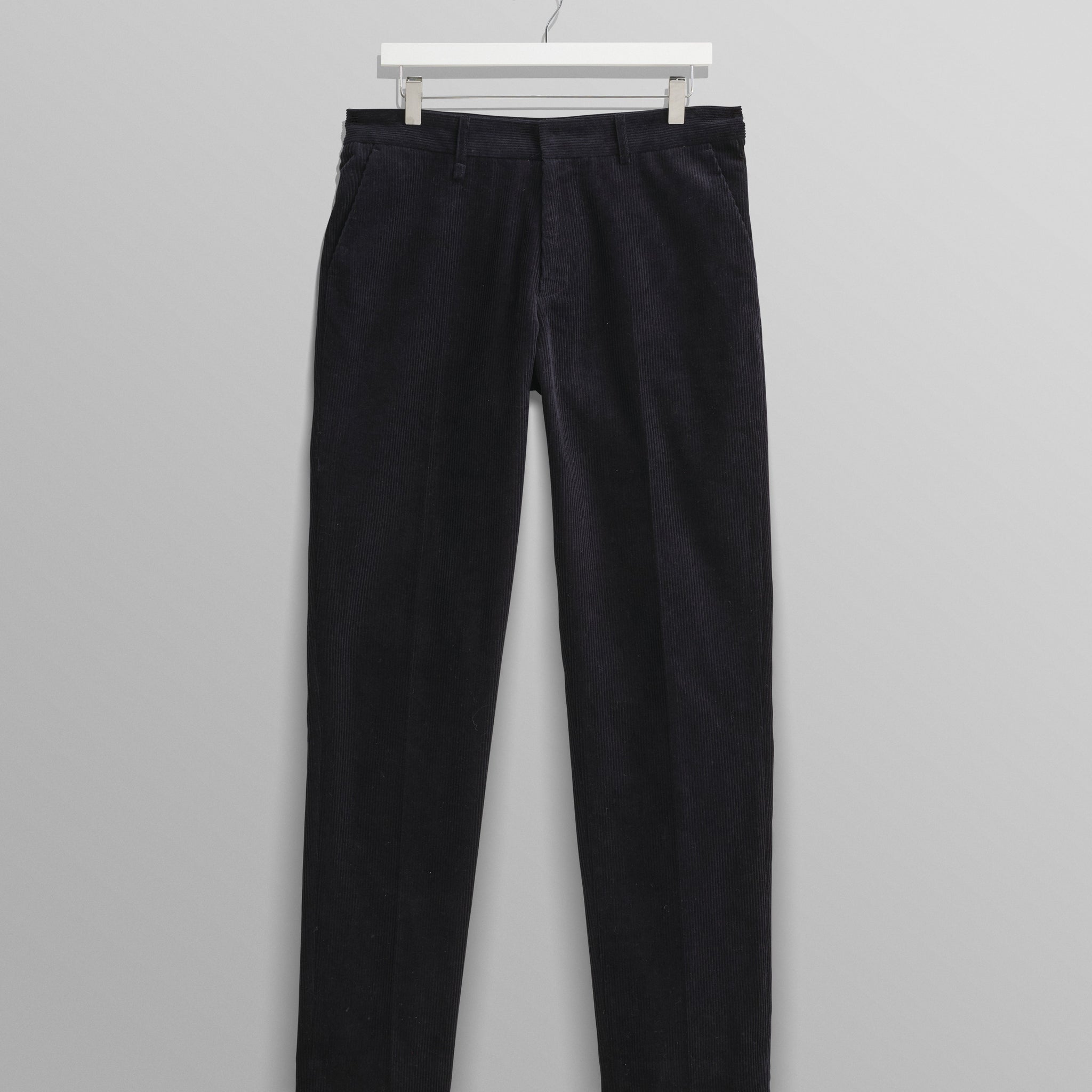 wax london men's Alp - Navy Corduroy Trousers