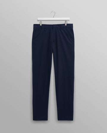 wax london men's Alp - Navy Seersucker Trousers