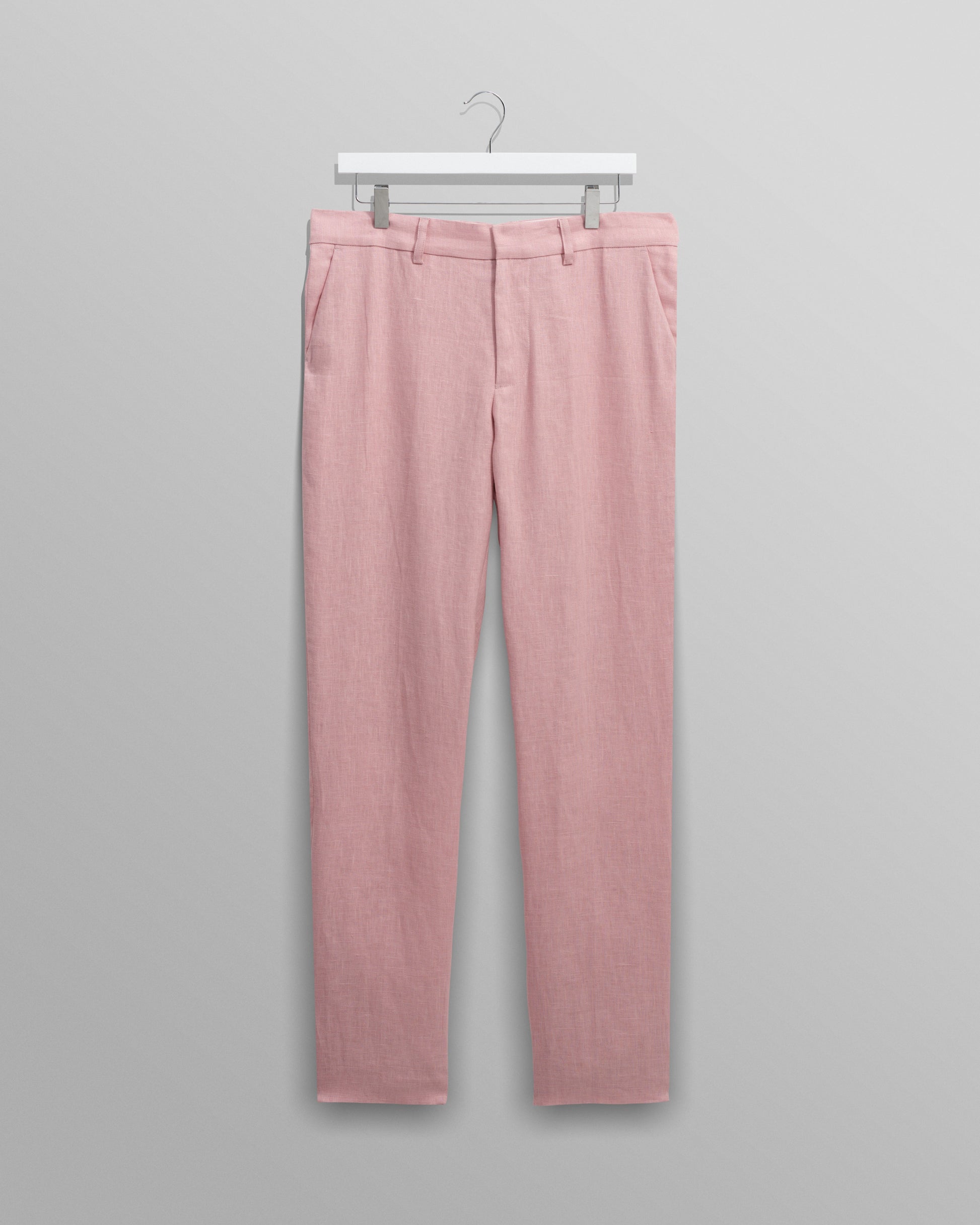 wax london men's Alp - Pale Pink Linen Trousers