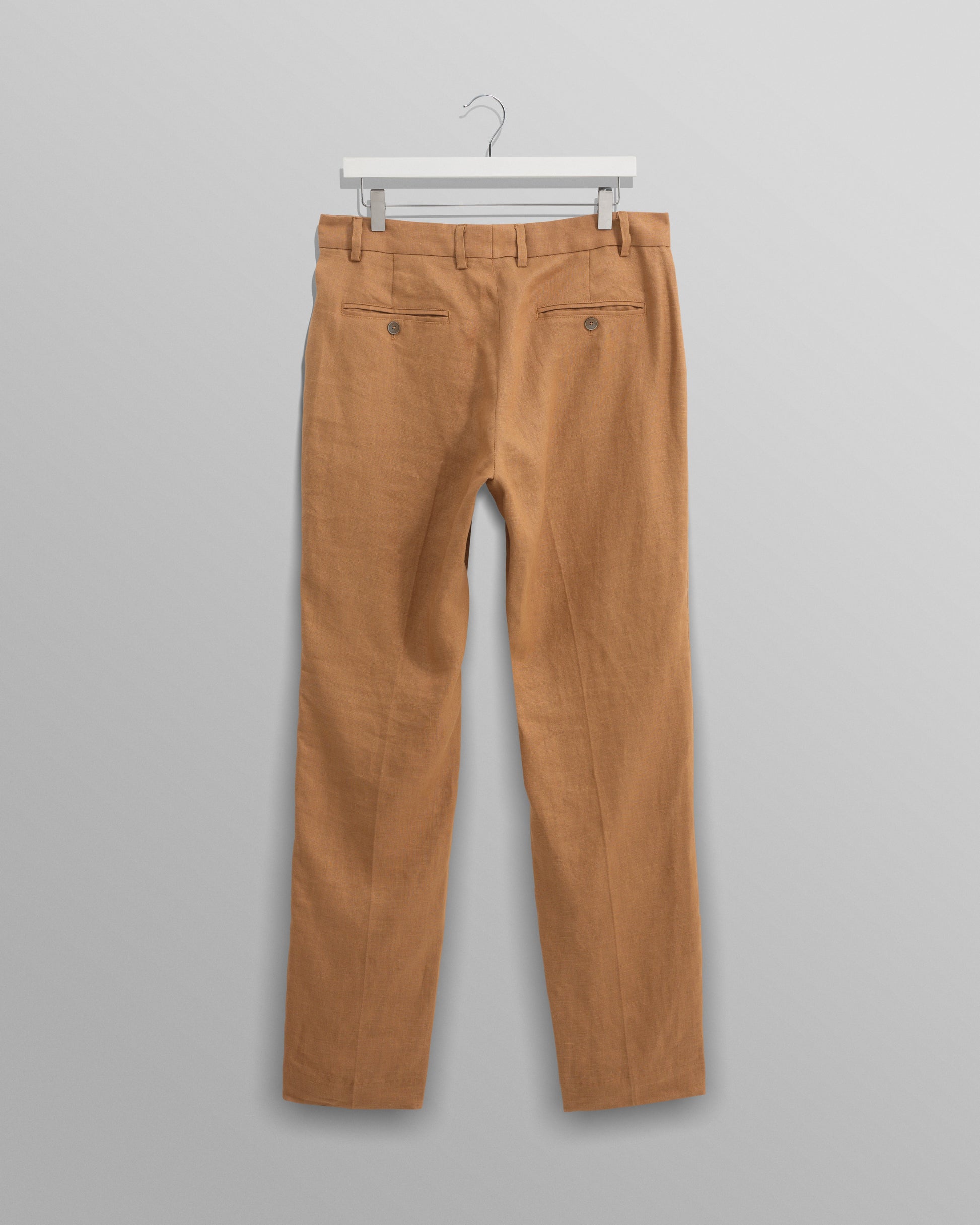 wax london men's Alp - Tan Linen Trousers