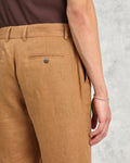 wax london men's Alp - Tan Linen Trousers