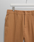 wax london men's Alp - Tan Linen Trousers