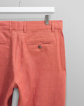 wax london men's Alp - Terracotta Linen Trousers