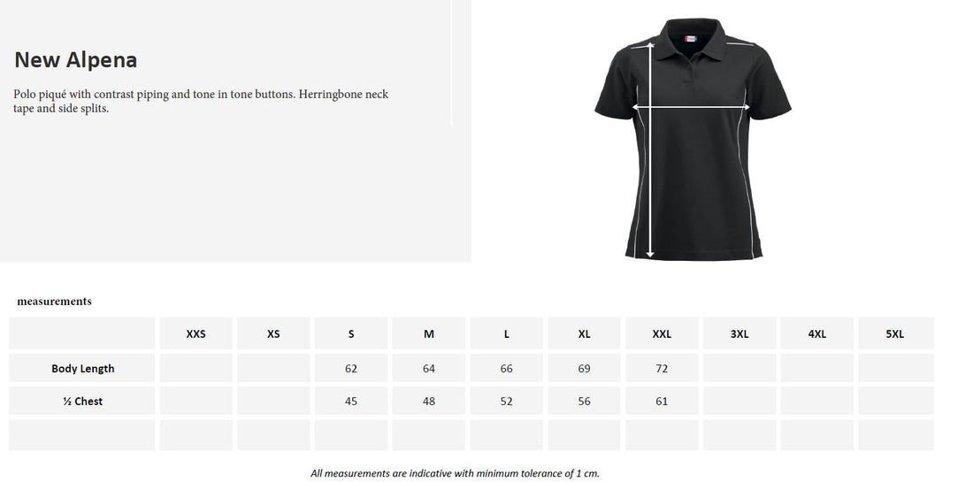 Clique Alpena Ladies Cotton Polo Shirt. 4 Colours, S-2XL - Polo Shirt - Logo Free Clothing
