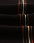 wax london men's Amble - Black Milano-Knit Long Sleeve Polo