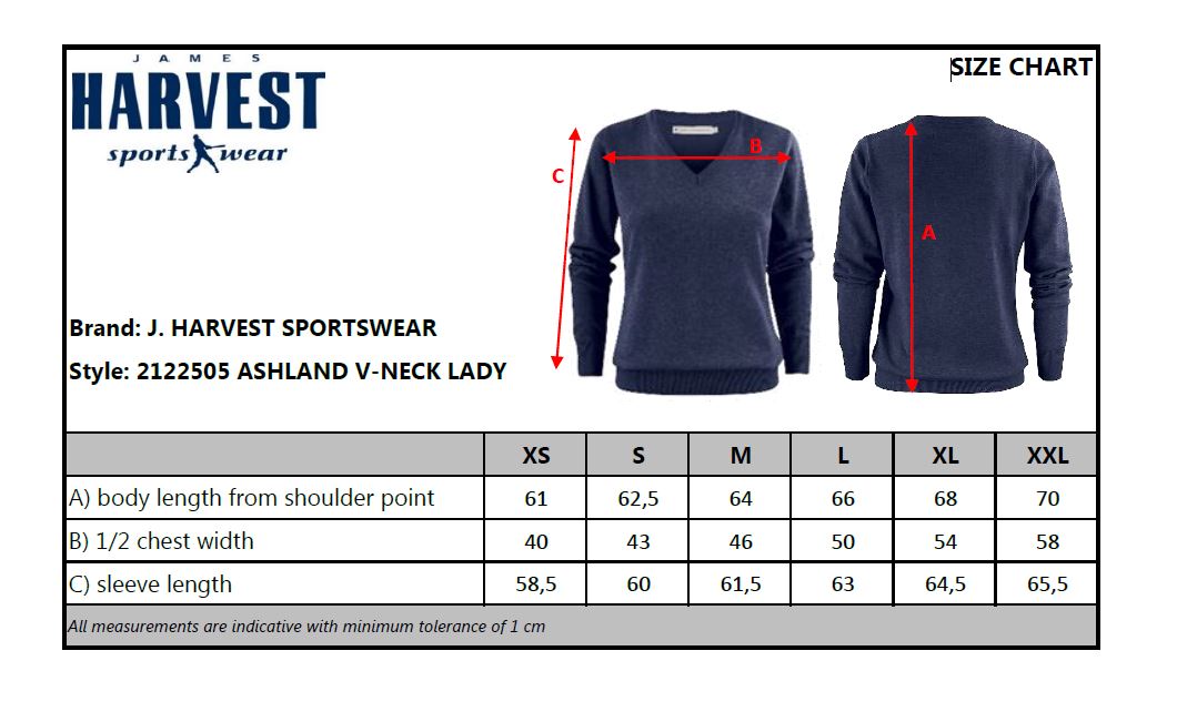 James Harvest Ashland Ladies Cotton Jumper | V-Neck Knitwear | Soft Touch | 5 Colours | XS-2XL - Knitwear - Logo Free Clothing