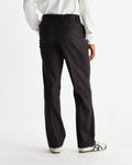 wax london men's Aston - Dark Brown Wool Pinstripe Trousers
