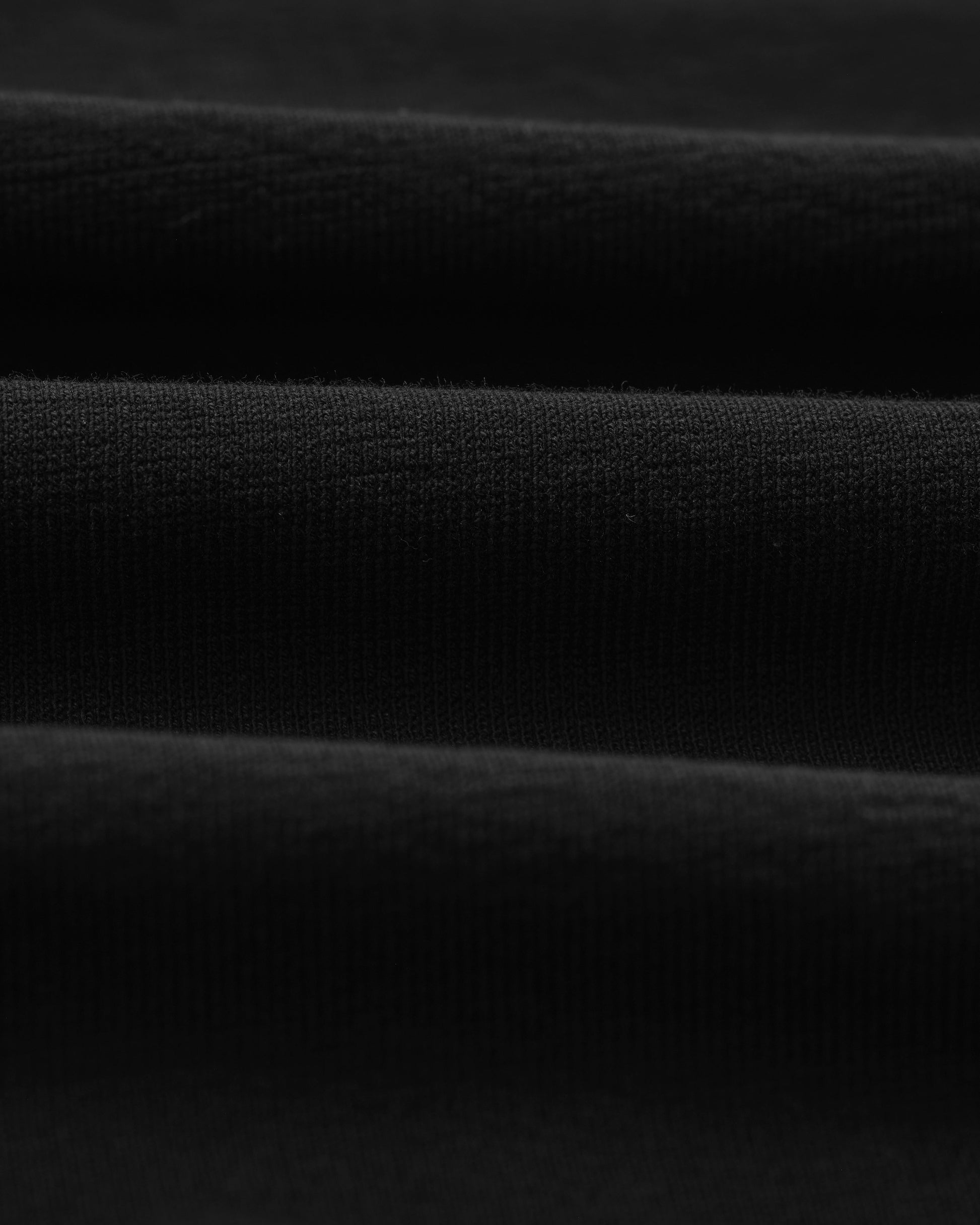 wax london men's Atwood - Black Textured Organic Cotton Polo Shirt