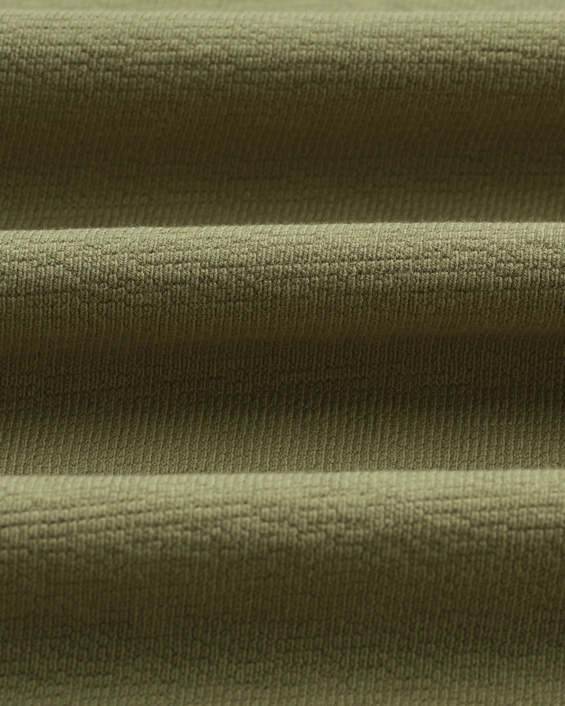 wax london men's Atwood - Green Textured Organic Cotton Polo Shirt