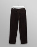 wax london men's Aubyn - Black Soft Corduroy Pleated Trousers