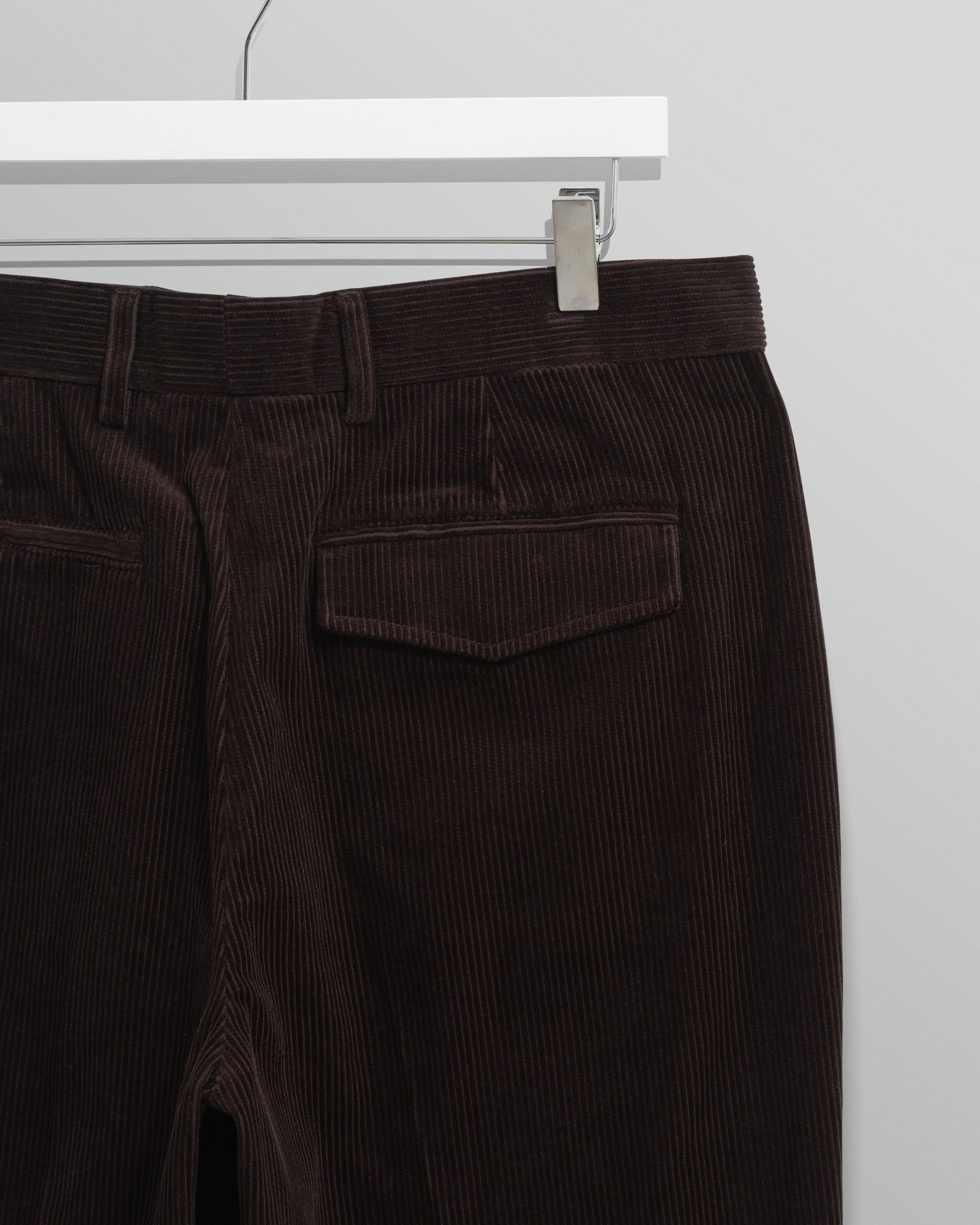 wax london men's Aubyn - Black Soft Corduroy Pleated Trousers