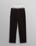 wax london men's Aubyn - Black Soft Corduroy Pleated Trousers