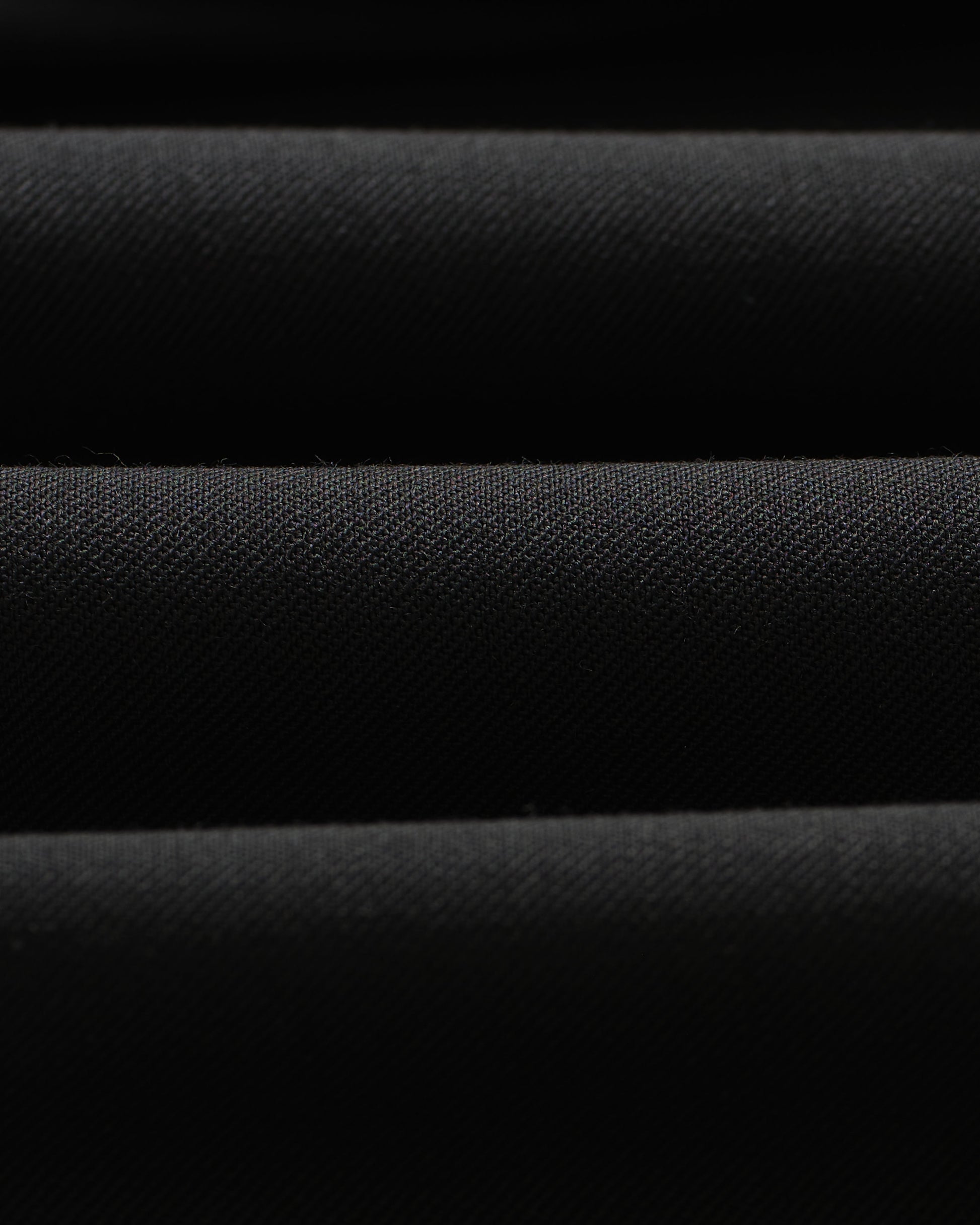 wax london men's Aubyn - Black Wool Blend Twill Pleated Trousers