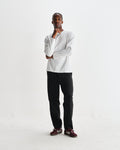wax london men's Aubyn - Charcoal Wool Blend Twill Pleated Trousers