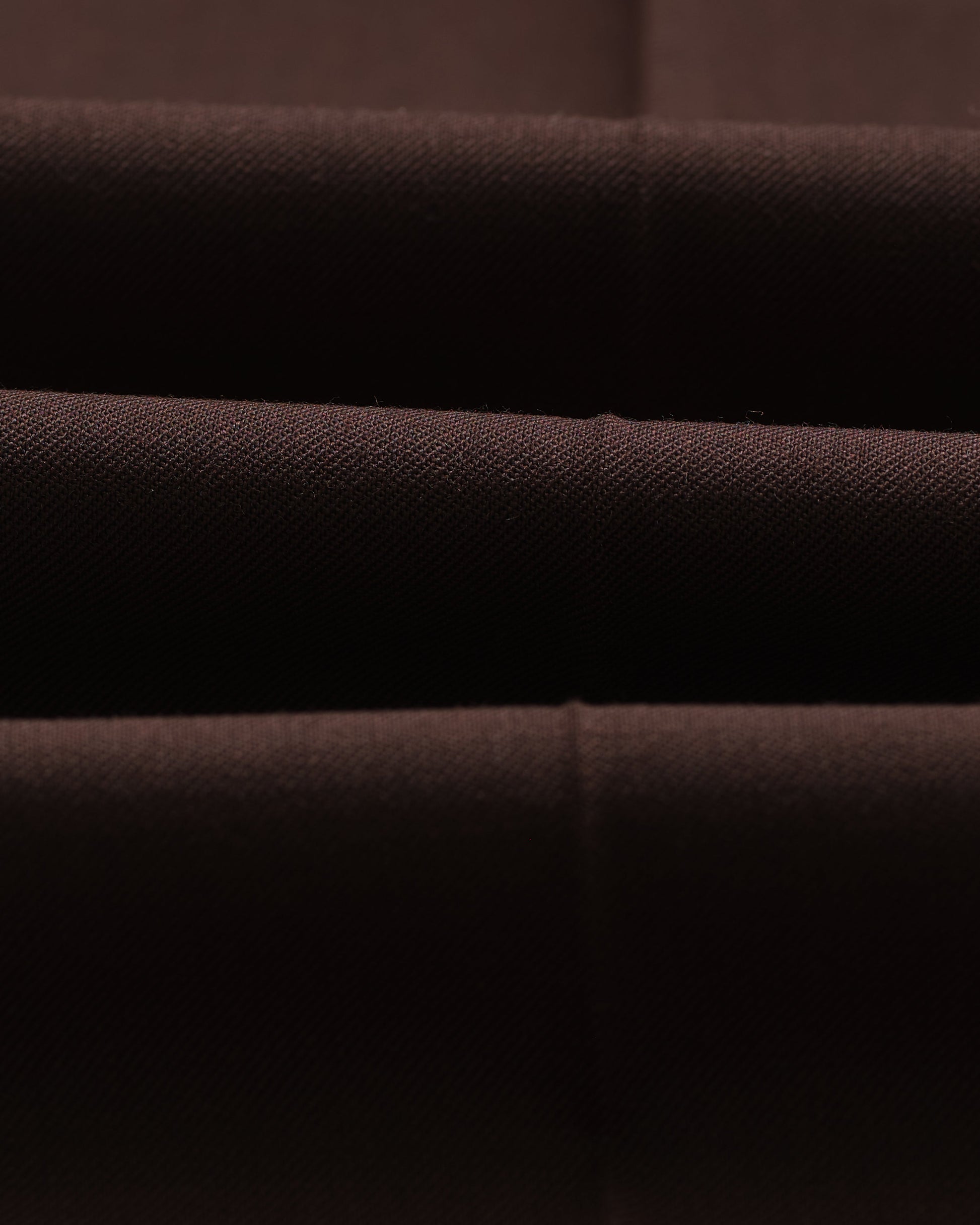 wax london men's Aubyn - Dark Brown Wool Blend Twill Pleated Trousers