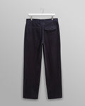 wax london men's Aubyn - Navy Soft Corduroy Pleated Trousers
