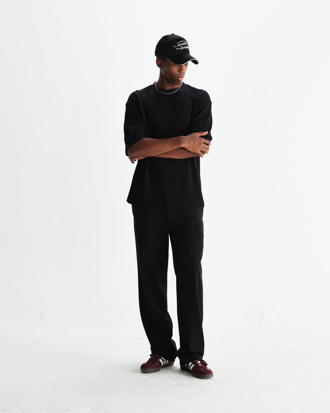wax london men's Bayham - Black Viscose Trousers
