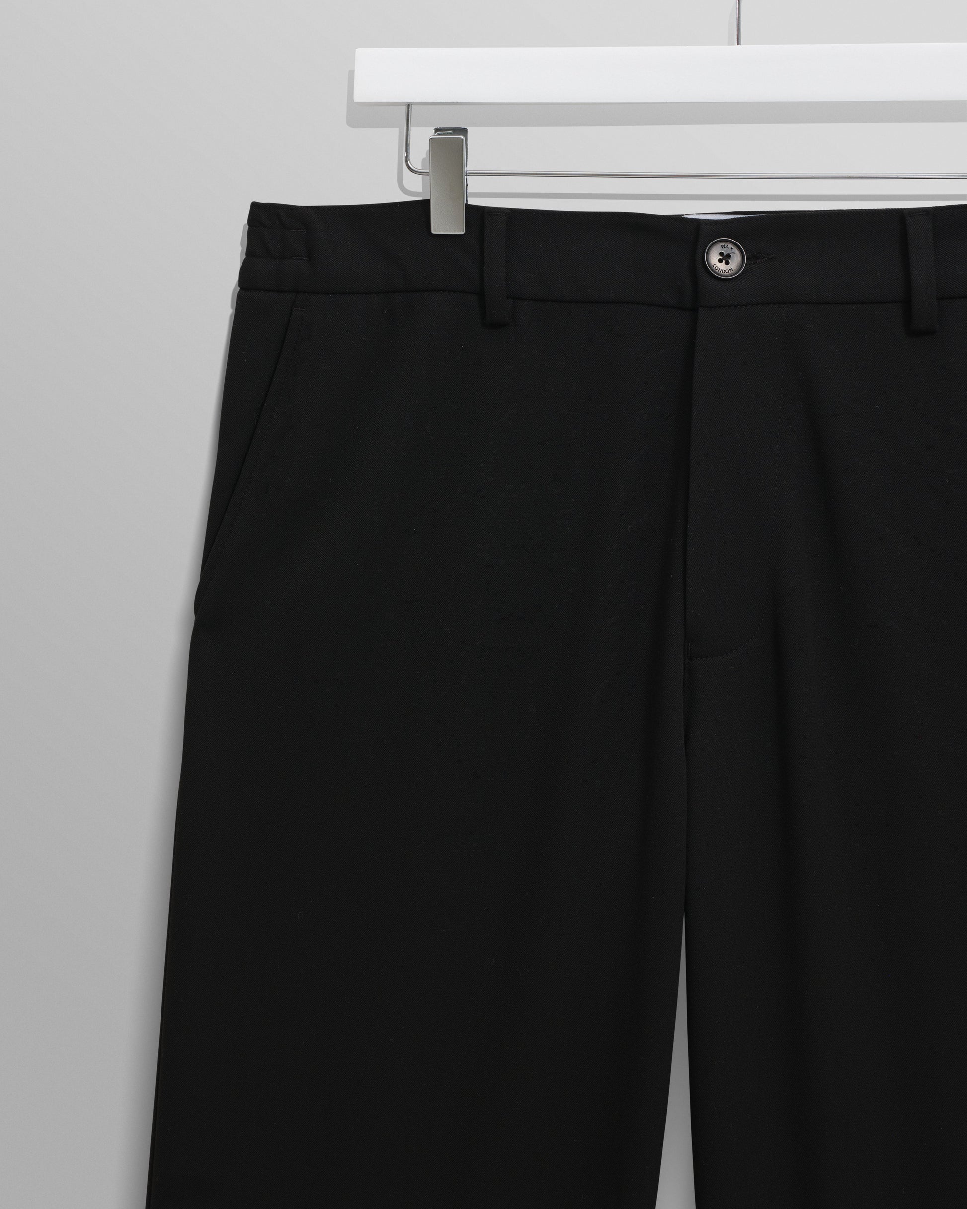 wax london men's Bayham - Black Viscose Trousers