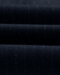 wax london men's Bayham - Navy Wool Blend Pinstripe Trousers
