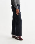 wax london men's Bayham - Navy Wool Blend Pinstripe Trousers