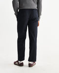 wax london men's Bayham - Navy Wool Blend Pinstripe Trousers