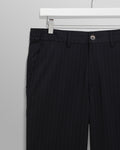 wax london men's Bayham - Navy Wool Blend Pinstripe Trousers