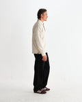 wax london men's Blen - Ecru Organic Cotton Rugby Shirt