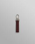 wax london men's Boston - Cherry Retro Grain Leather Keyring