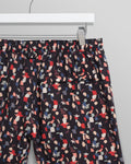 wax london men's Brockwell - Black Geometric Logo Swim Shorts