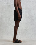wax london men's Brockwell - Black Logo Swim Shorts