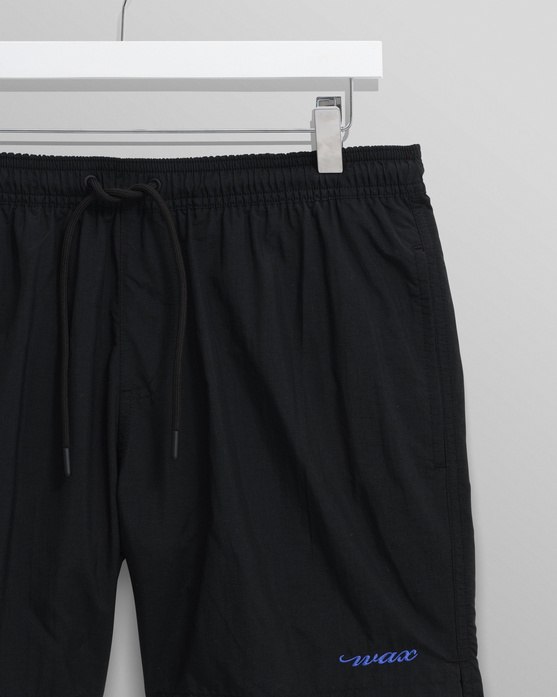 wax london men's Brockwell - Black Logo Swim Shorts