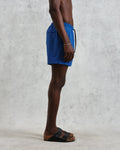 wax london men's Brockwell - Bright Blue Logo Swim Shorts