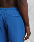 wax london men's Brockwell - Bright Blue Logo Swim Shorts